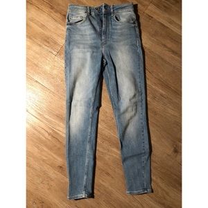 Zara Blue High Waisted Jeans